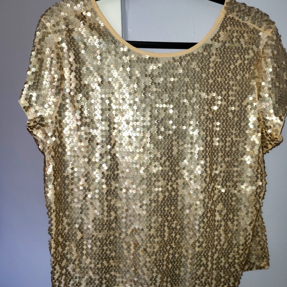 Express Sequence Blouse Size Large - image 1